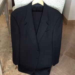 Hugo Boss Navy chalk stripe suit